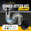 5800 PSI sewer cleaning kit – Rotating nozzle and reinforced hose for unclogging pipes