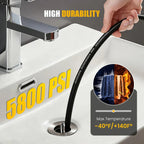 5800 PSI sewer cleaning kit – Rotating nozzle and reinforced hose for unclogging pipes