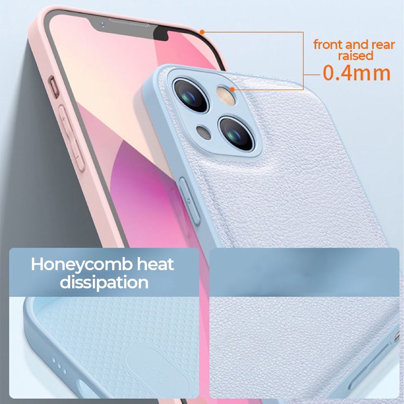 Leather Grain Phone Case for iPhone