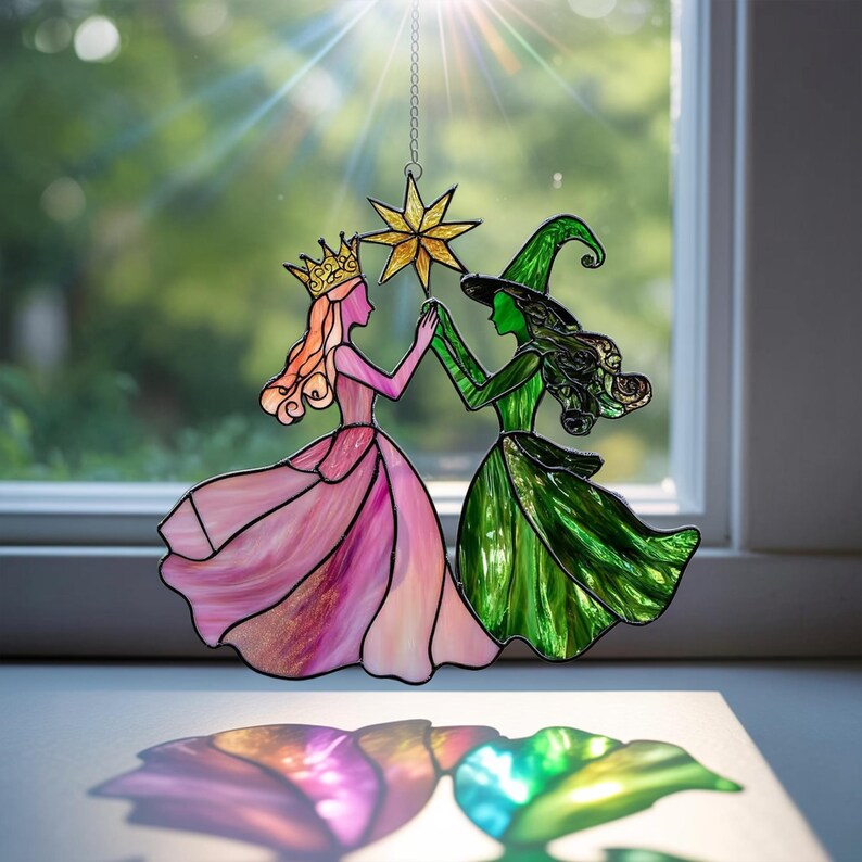 Princess & Witch Colorful Suncatcher