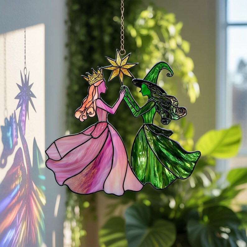 Princess & Witch Colorful Suncatcher