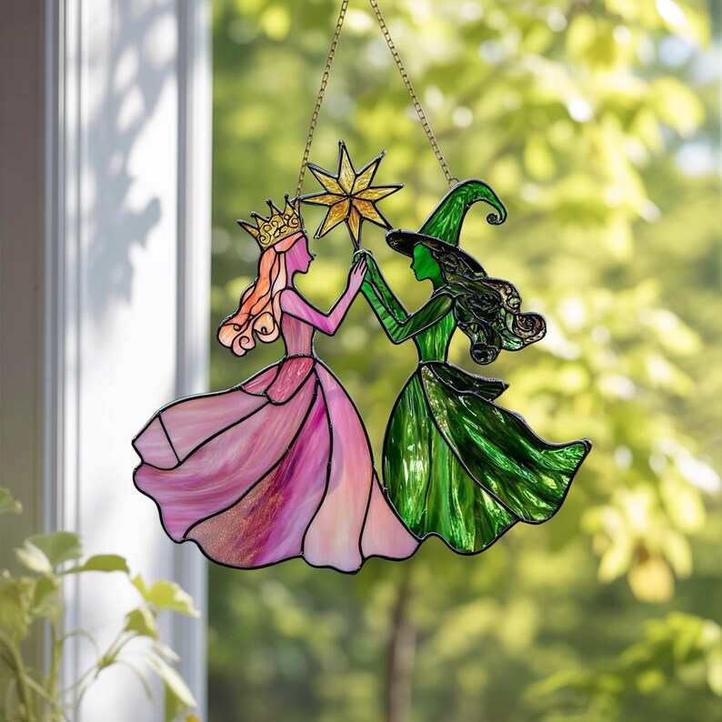 Princess & Witch Colorful Suncatcher