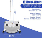 Multipurpose Pressure Washer Surface Cleaner with 2PCS Wand