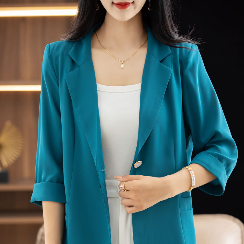Thin Ice Silk Blazer for Women