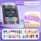 Christmas Gift Idea Dual-Tip Glitter Marker Pen
