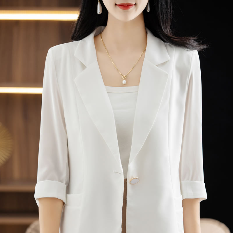 Thin Ice Silk Blazer for Women