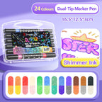 Christmas Gift Idea Dual-Tip Glitter Marker Pen