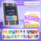 Christmas Gift Idea Dual-Tip Glitter Marker Pen