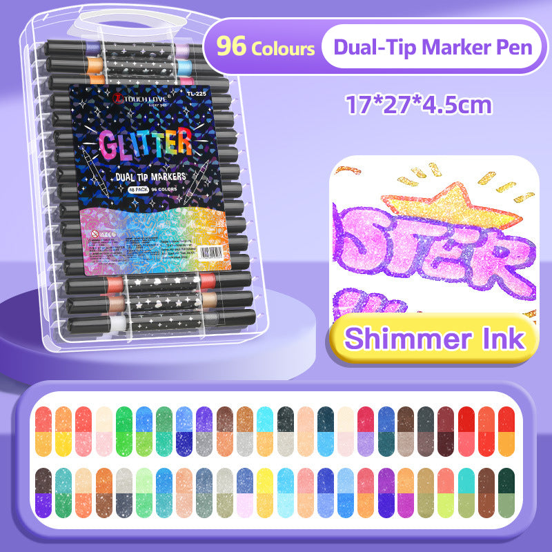 Christmas Gift Idea Dual-Tip Glitter Marker Pen