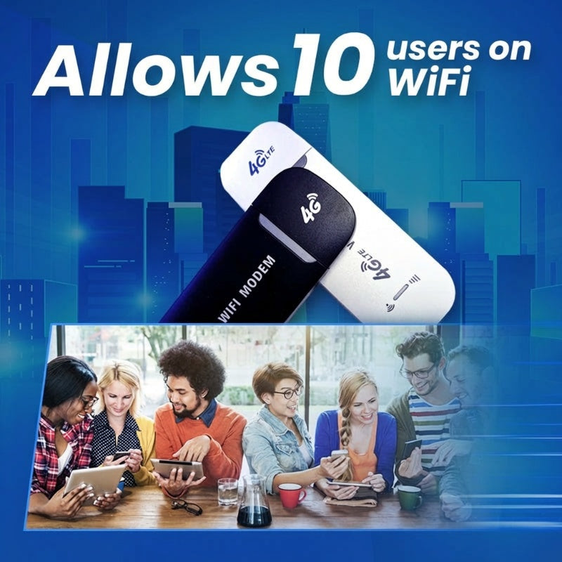 2026‘s New Portable Hub | USB 4G LTE Mobile Hotspot | 150Mbps for Travel & Work