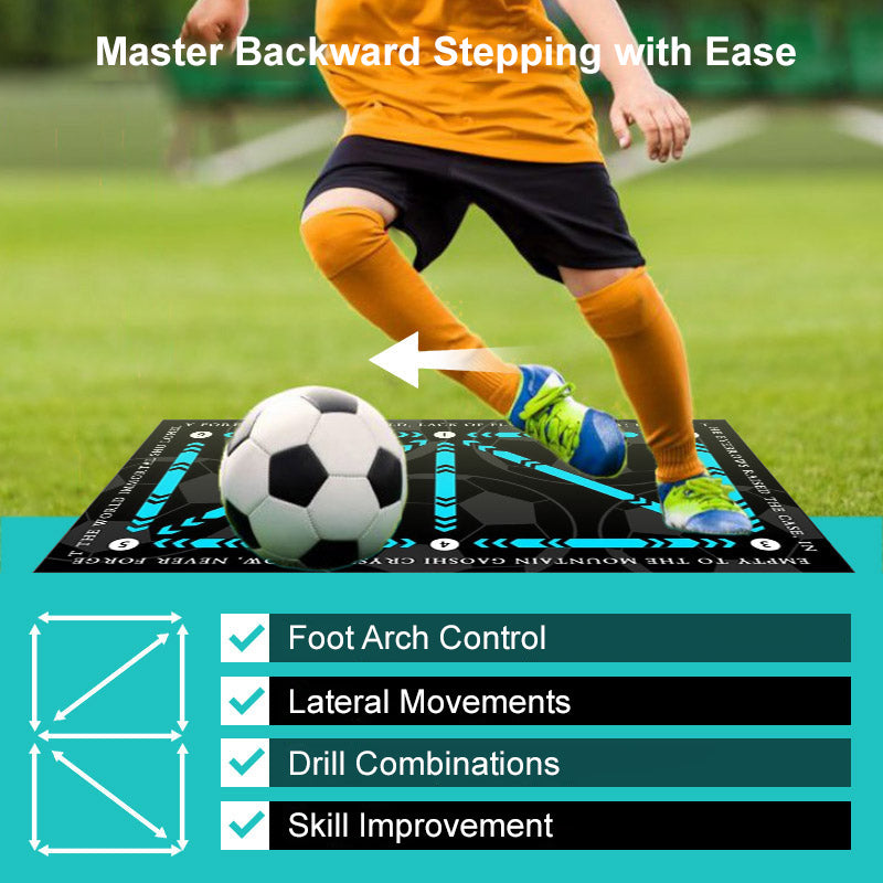 NOW! Non-Slip Football Training Mat - Durable & Portable, Perfect for Footwork Drills Anywhere