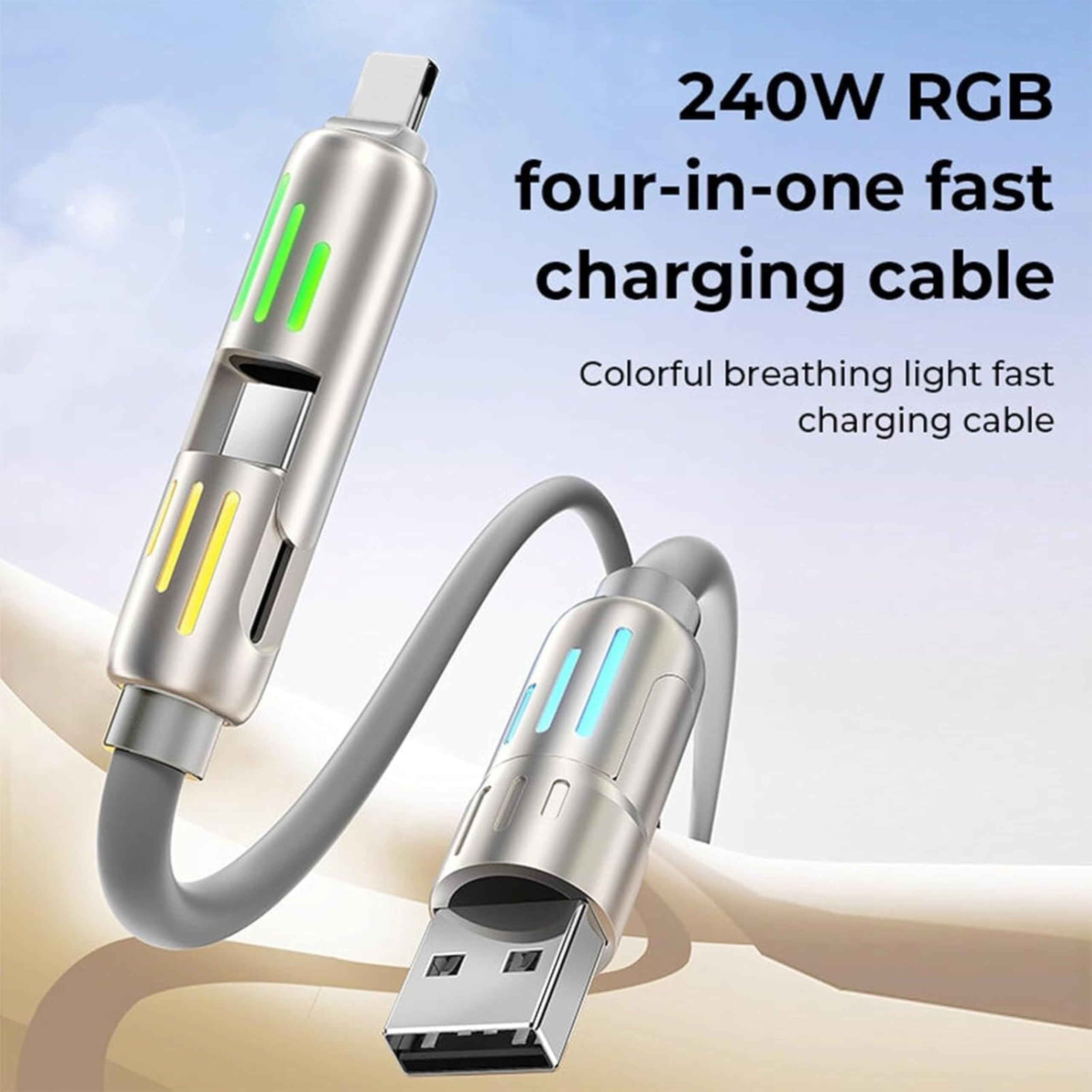 4-in-1 USB Charging Cable fast charging MAX 240W