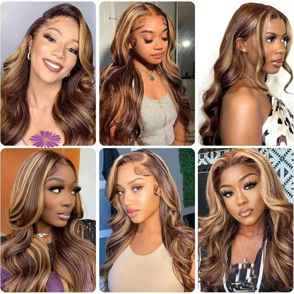 P4/27 Highlight Body Wave HD Lace Wig