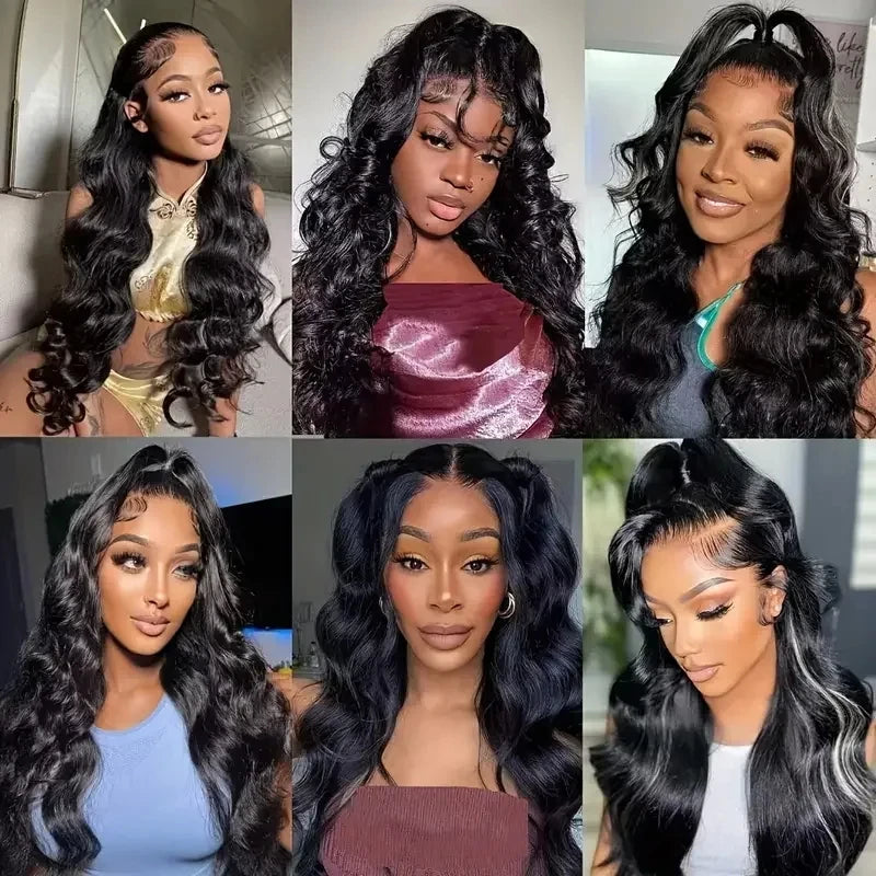 Natural Black Body Wave HD Lace Front Wig