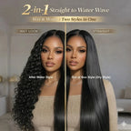2-in-1 Straight to Wave Glueless Wig