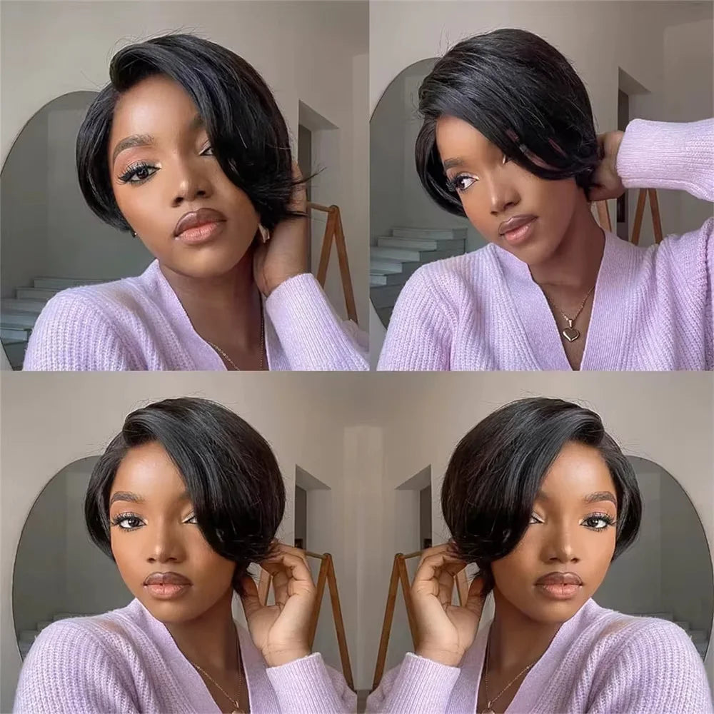 Straight Pixie Cut Lace Front Wig