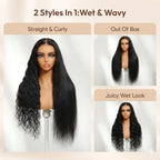 2-in-1 Straight to Wave Glueless Wig