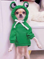 Cozy Frog Fleece Dog Hoodie