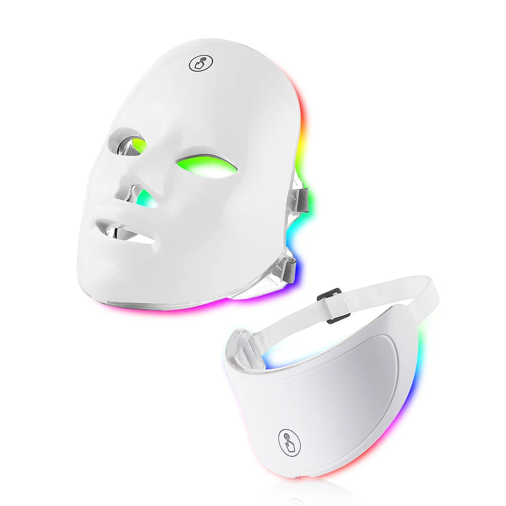 7-Color LED Face & Neck Light Therapy Mask