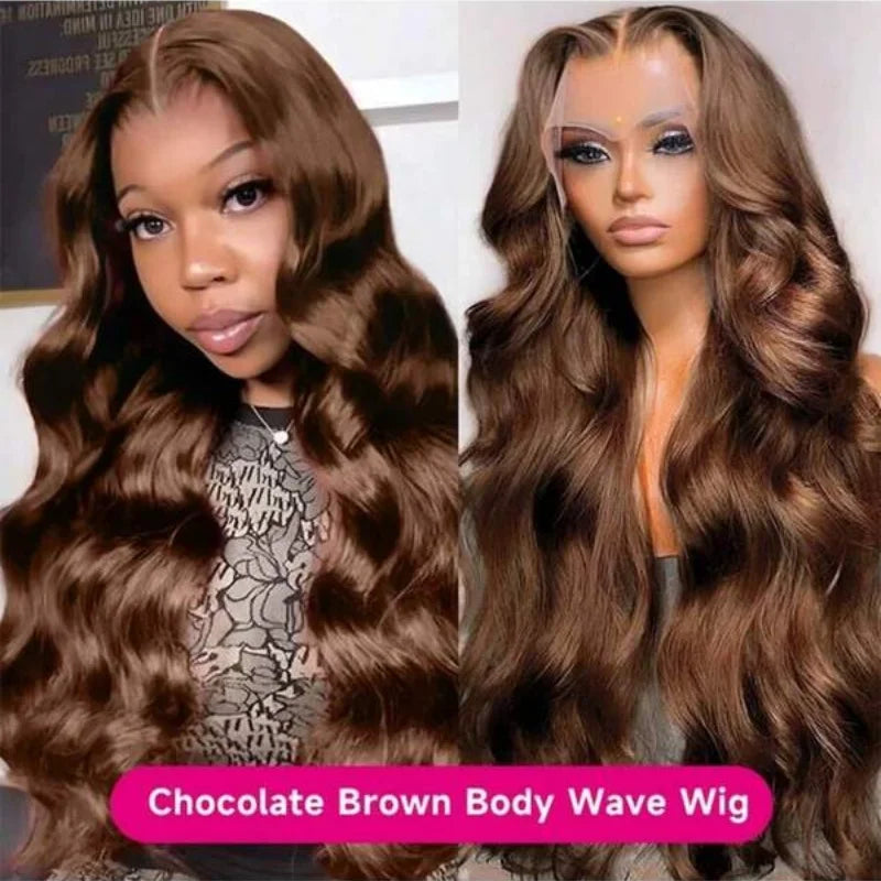 Chocolate Brown HD Lace Body Wave Wig