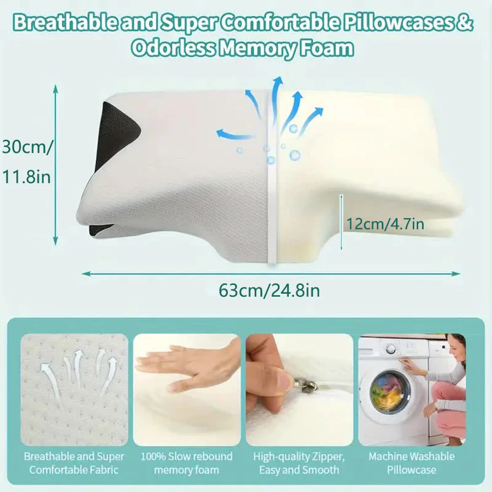 Butterfly Comfort Neck Pillow – Ergonomic Travel & Sleeping Support Pillow for Neck Pain Relief