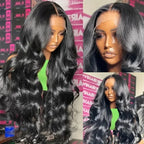 Natural Black Body Wave HD Lace Front Wig