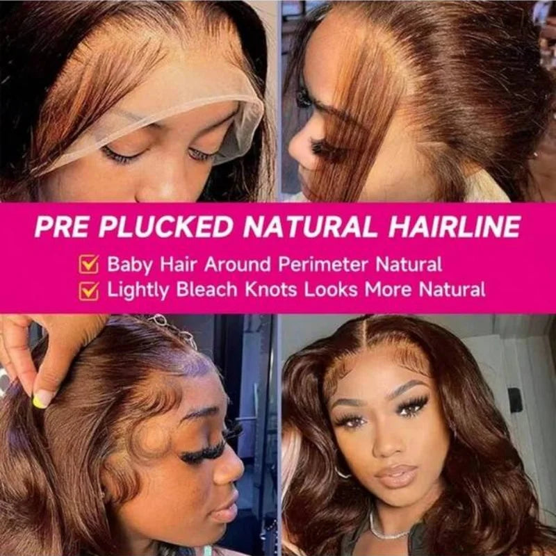 Chocolate Brown HD Lace Body Wave Wig