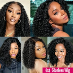 Deep Wave Glueless Short Bob Wig