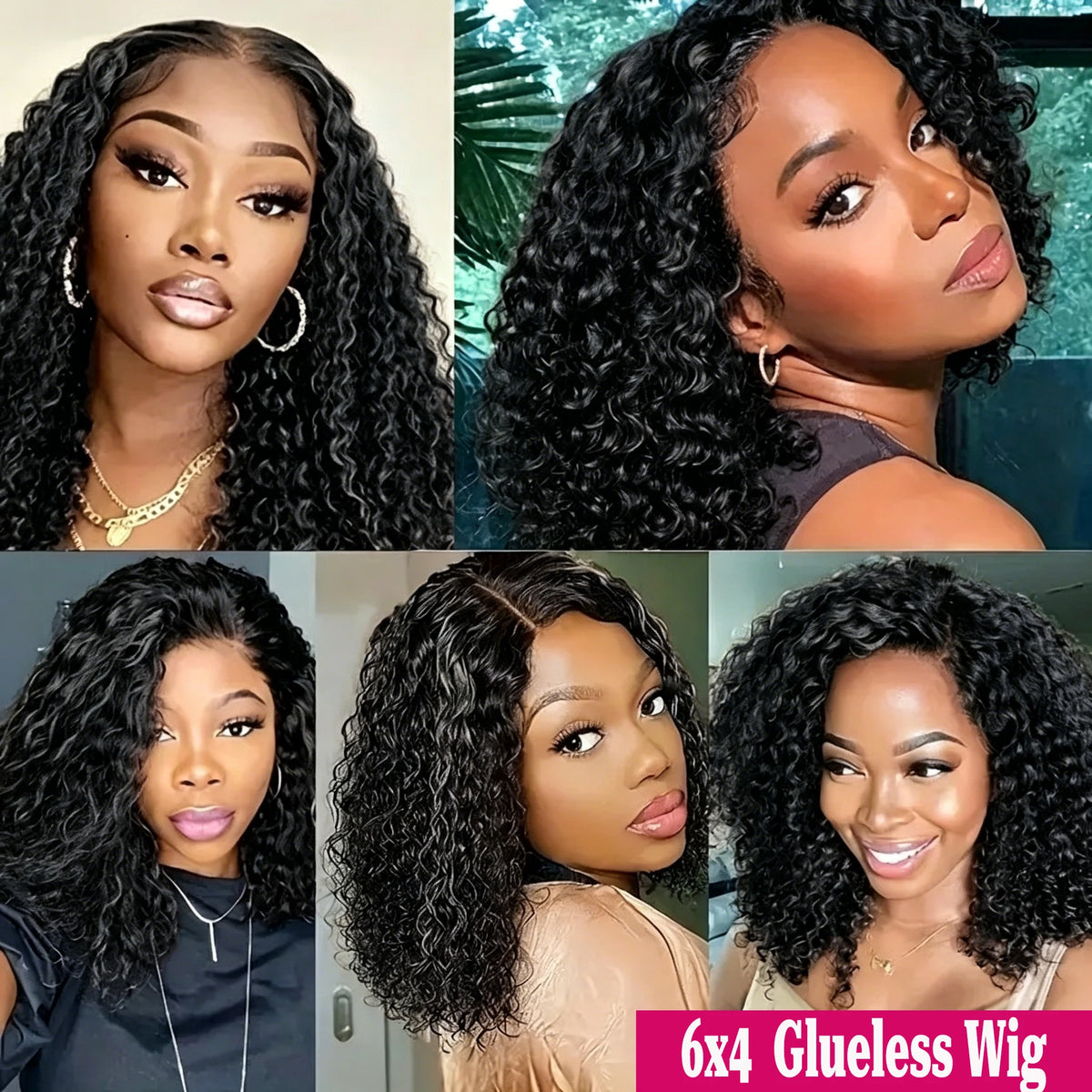 Deep Wave Glueless Short Bob Wig