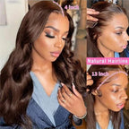 Chocolate Brown HD Lace Body Wave Wig