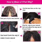 Tight Afro Kinky Curly V-Part Wig