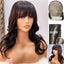Body Wave Wig with Bangs, Silk Base Closure