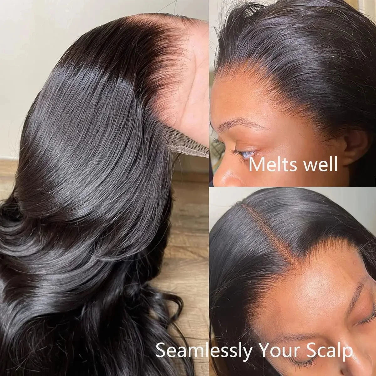 Natural Black Body Wave HD Lace Front Wig
