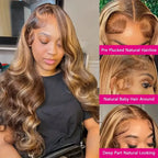 P4/27 Honey Blonde Highlight Body Wave Wig