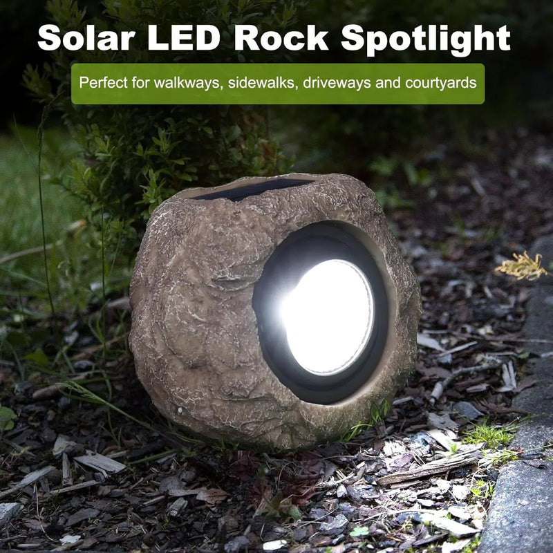 Offer - Solar Powered LED Rock Lamp