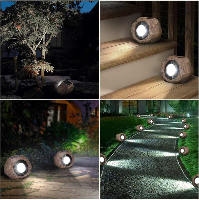 Offer - Solar Powered LED Rock Lamp