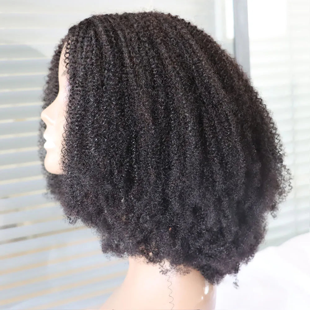 4C Afro Kinky Curly Virgin Human Hair Wig