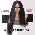 2-in-1 Straight to Wave Glueless Wig