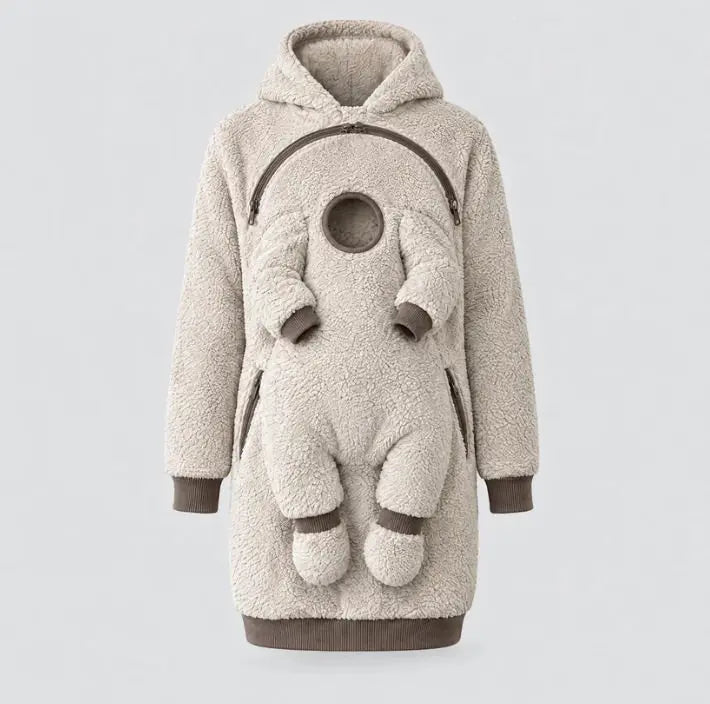 Plush Kangaroo Babywearing Fleece Hoodie