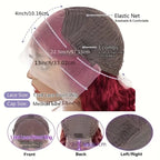 Burgundy 99J Deep Wave Lace Front Wig