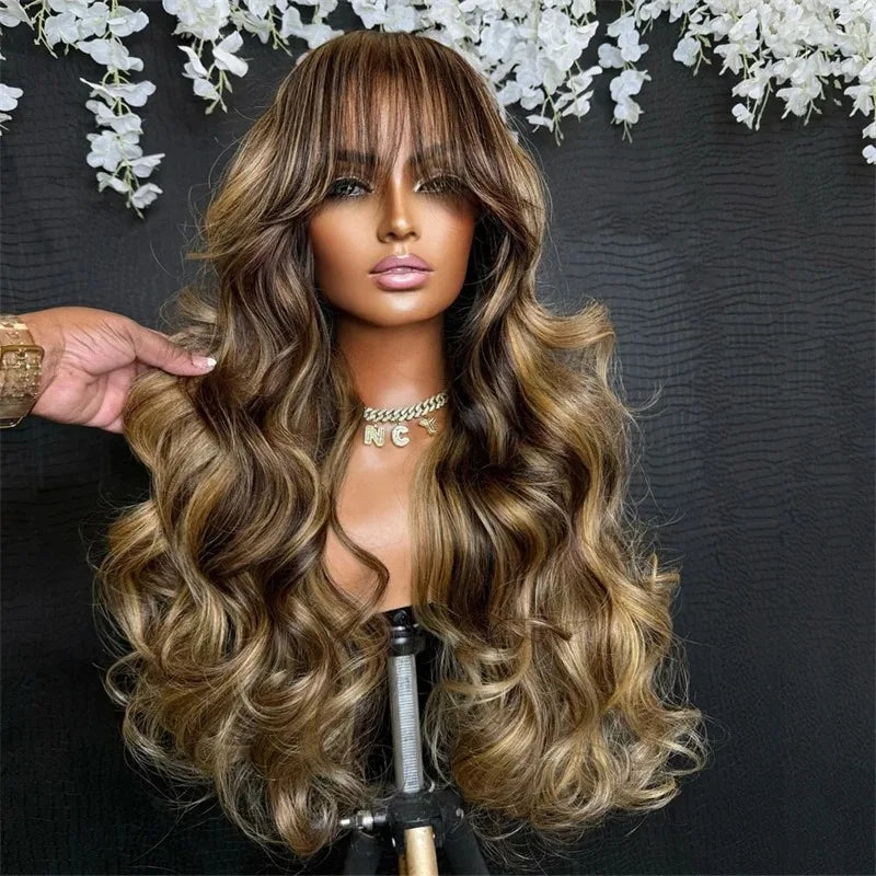 Body Wave Lace Front Wig with Bangs