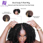 Tight Afro Kinky Curly V-Part Wig