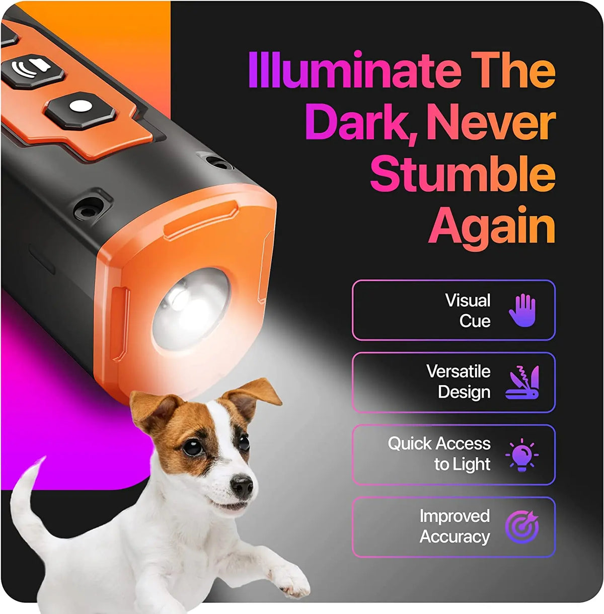 Triple-Emitter Ultrasonic Dog Bark Deterrent