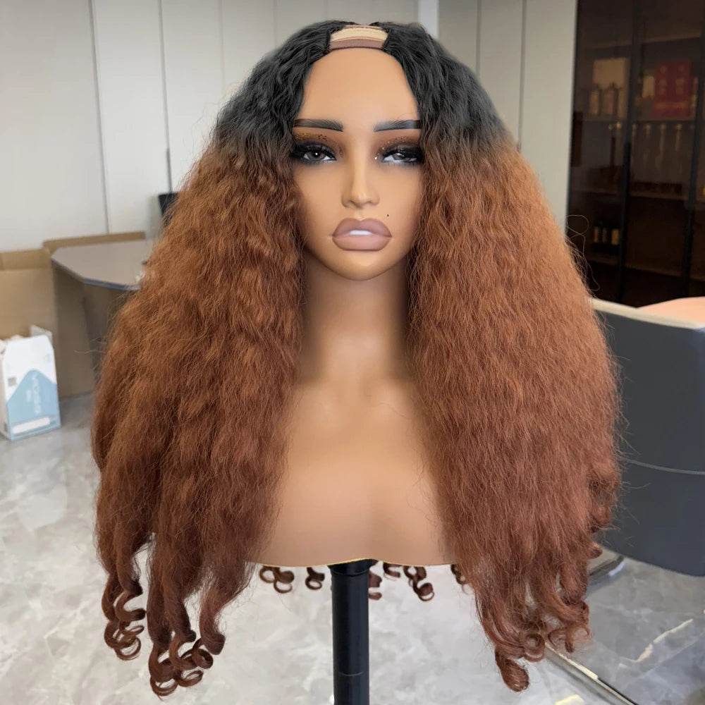 V-Part Yaki Loose Wave Glueless Wig