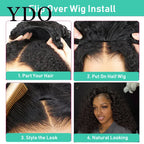 Indian Curly 3-in-1 Flip-Over Half Wig