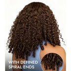 Chocolate Brown Burmese Curly Glueless Wig