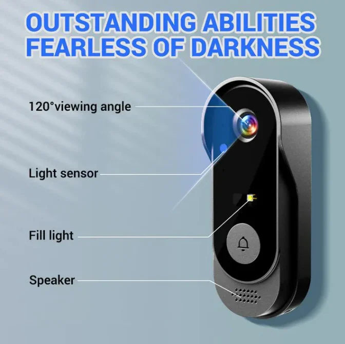 New Year's Special Offer Wireless doorbell camera: 1080P, 170° angle, 4.3-inch screen, IPX65 outdoor waterproof, night vision