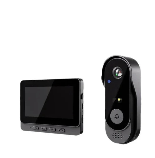 New Year's Special Offer Wireless doorbell camera: 1080P, 170° angle, 4.3-inch screen, IPX65 outdoor waterproof, night vision
