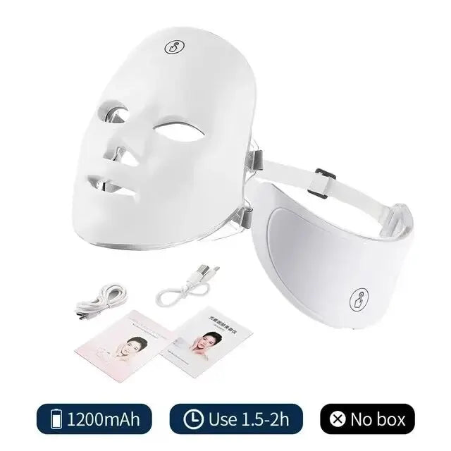7-Color LED Face & Neck Light Therapy Mask