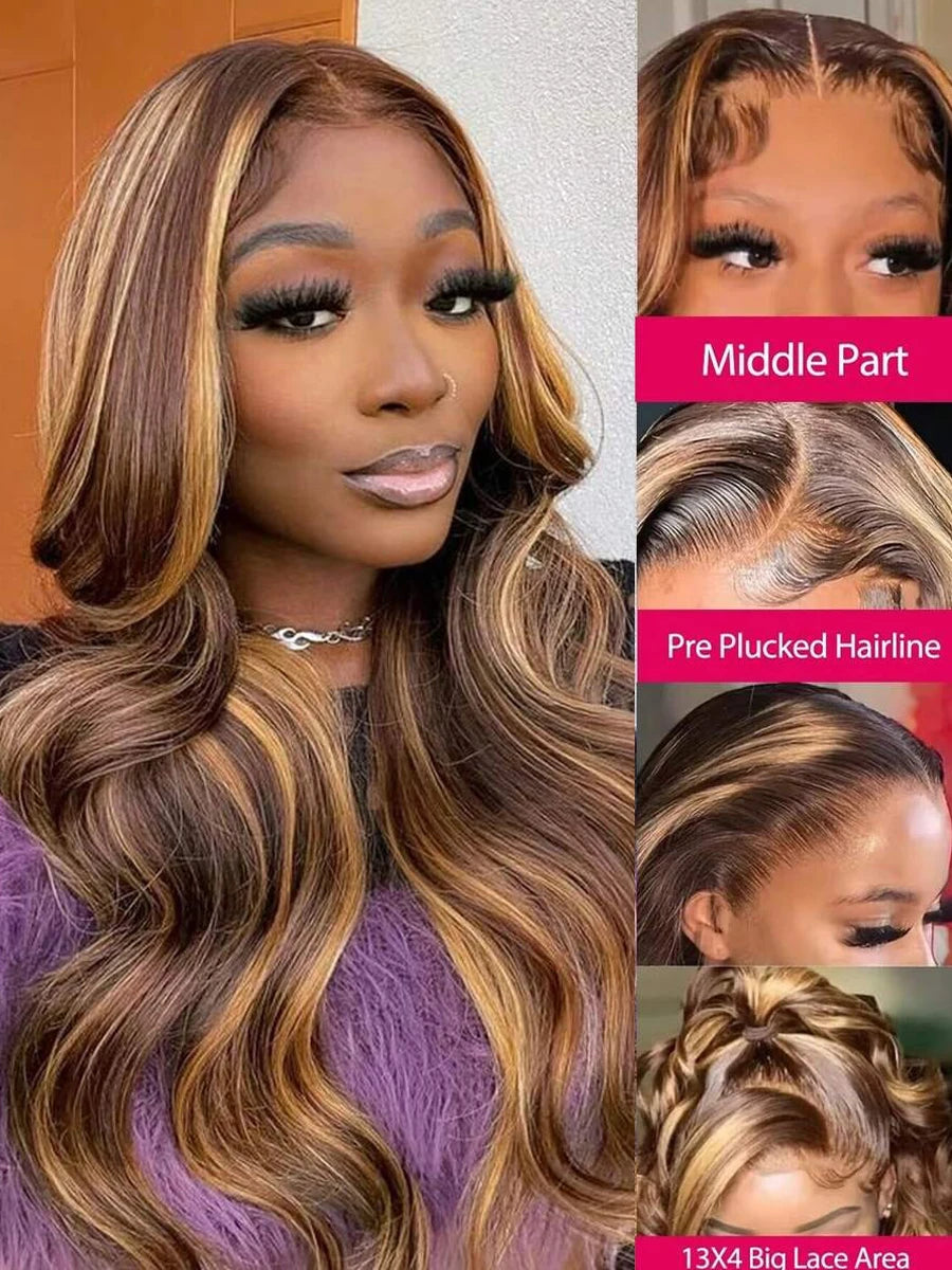 Ombre Honey Blonde Body Wave HD Lace Wig